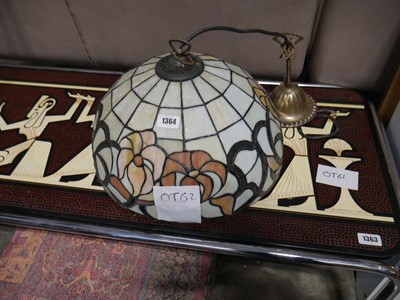 Lot 1364 - Tiffany style ceiling light fixture