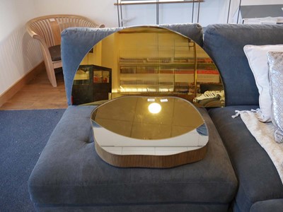 Lot 1399 - Organically shaped wall mirror with ridged...
