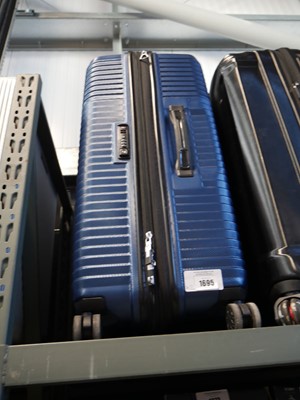 Lot 1695 - 2 metallic blue Samsonite suitcases