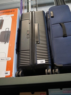 Lot 1699 - Set of 3 SuperDry suitcases in black