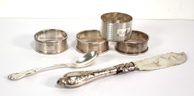 Lot 390 - A group of silver comprising four engine...