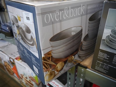 Lot 1610 - Over & Back dinnerware set, boxed