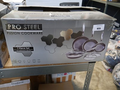 Lot 1615 - Pro Steel Fusion Cookware pots and pans set