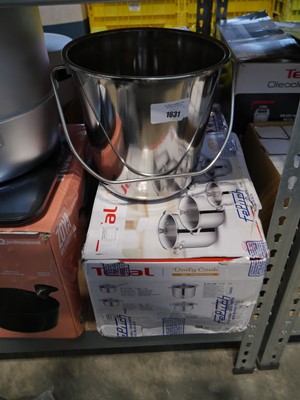 Lot 1631 - Ice bucket together with Tefal cooking pots