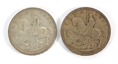 Lot 397 - Two crowns dated 1935 (2)