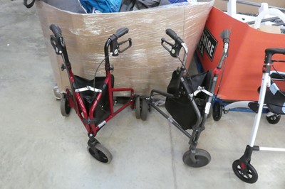 Lot 2025 - Pair of Days metal framed 3 wheel rollators