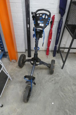 Lot 2032 - Eze Glide compact 3 wheel golf trolley in...