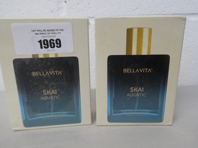 Lot 1969 - x2 boxed Bellavita Skai Aquatic Eau De Cologne...