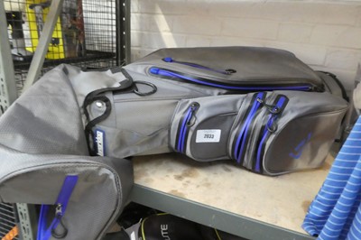 Lot 2033 - Langridge Dri golf bag in silver and purple