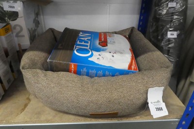 Lot 2068 - Scruffs beige coloured pet bed, together with...