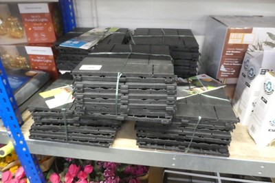 Lot 2070 - Large quantity of black clip together floor tiles