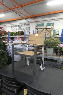 Lot 2048 - Aluminium framed composite dining chair