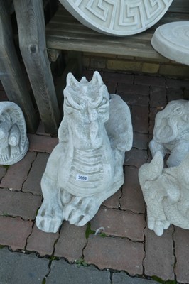 Lot 2063 - Large concrete dragon laying down