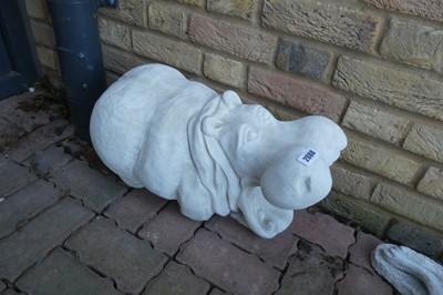 Lot 2088 - Large concrete hippopotamus