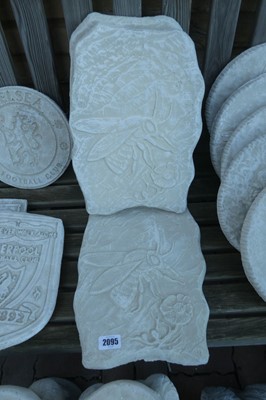 Lot 2095 - Group of 3 wasp themed concrete stepping stones