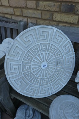 Lot 2100 - Large circular concrete centre stone