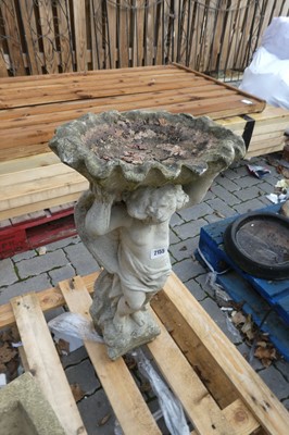 Lot 2155 - Concrete water maiden bird bath