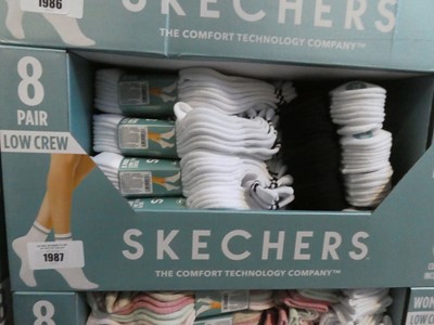 Lot 1987 - Box containing a large qty of Skechers low...