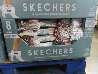 Lot 1988 - Box containing a large qty of Skechers low...
