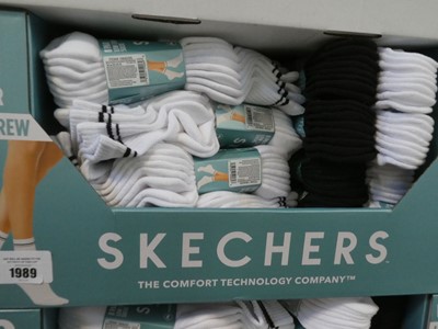Lot 1989 - Box containing a large qty of Skechers low...