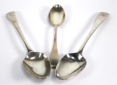 Lot 405 - A pair of George III silver old English...