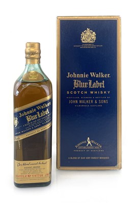 Lot 103 - A bottle of Johnnie Walker Blue Label Scotch...