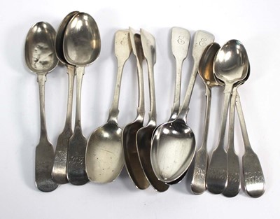 Lot 408 - A group of Victorian silver spoons including...