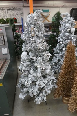Lot 2173 - 6' frosted themed artificial Christmas tree