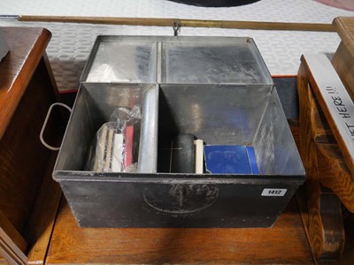 Lot 1412 - Tin box containing various religious texts