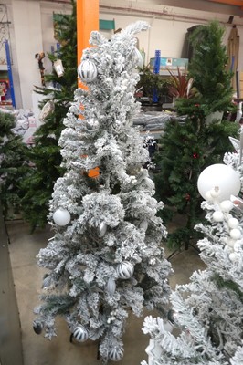 Lot 2175 - 6' frosted themed artificial Christmas tree