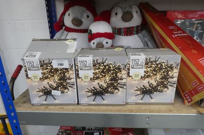 Lot 2182 - 3 boxes of 1152 warm white LED Christmas...