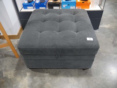 Lot 1414 - Grey fabric upholstered storage foot stool