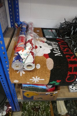 Lot 2191 - Merry Christmas door mat with 2 rolls of...