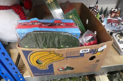 Lot 2193 - Box containing mixed Christmas bags,...