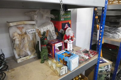 Lot 2198 - Mixed Christmas decorations incl. 20" fibre...