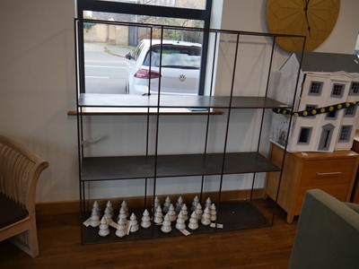 Lot 1419 - Free standing open metal shelving unit
