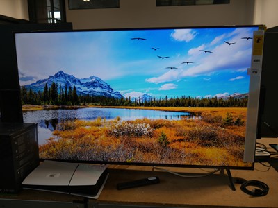 Lot 1715 - Hi Sense TV with remote control, model,...