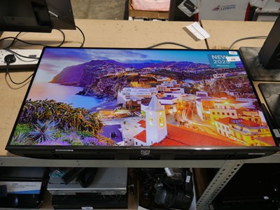 Lot 1716 - Hi Sense TV with remote control, no stand,...