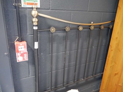 Lot 1435 - Black and gilt bedstead