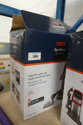 Lot 2265 - Boxed Vax Spot Wash portable carpet and...