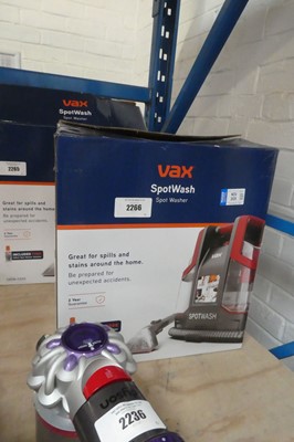Lot 2266 - Boxed Vax Spot Wash portable carpet and...