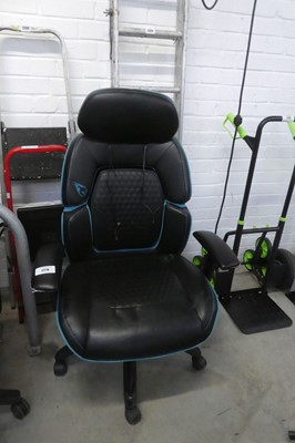 Lot 2278 - DPS black and blue leatherette office armchair...