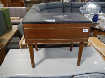 Lot 1443 - Mid century wooden work box and contents of...