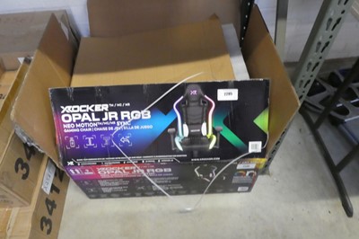 Lot 2295 - Boxed X Rocker Opal JR RGB gaming chair