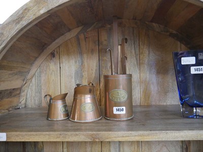 Lot 1450 - Collection of copper pourers