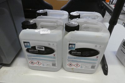 Lot 2303 - Four 5L tubs of Autoglym hand sanitiser