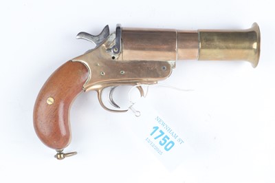 Lot 1750 - (S1) 1 ins flare pistol by Cogswell & Harrison,...
