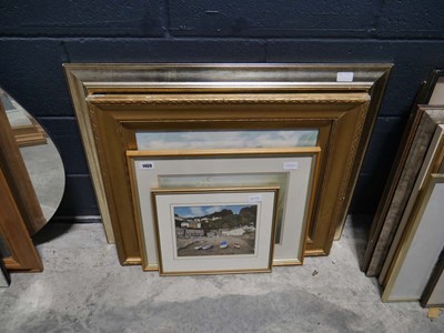 Lot 1469 - 4 various pictures incl. print of deer grazing,...