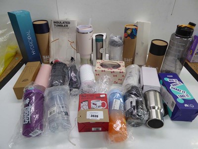 Lot 3639 - Selection of water bottle and travel mugs...