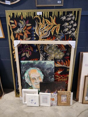 Lot 1478 - Assorted pictures incl. large tapestry of a...